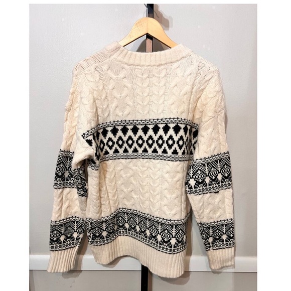 Line & Dot Montana Faire Isle Sweater Cream/Black - Picture 13 of 16